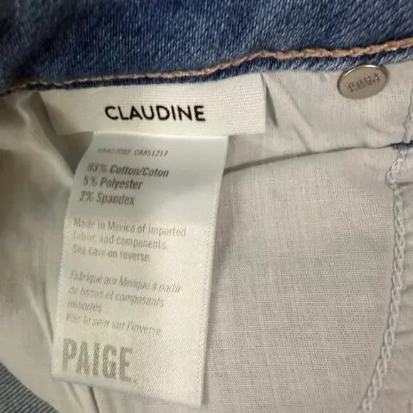 Paige NEW Claudine Ankle Flare Darling Jeans Casual Boho Minimalist Sz 31 Petite - Picture 4 of 9